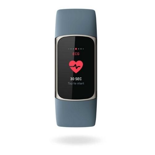 Fitbit Charge 5 Fitness & Health Tracker - Blue/Platinum Stainless Steel