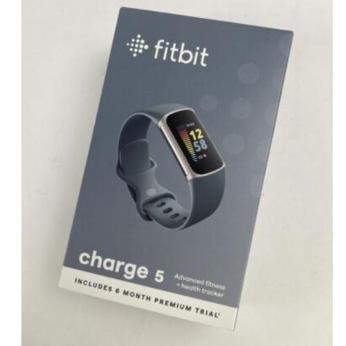 Fitbit Charge 5 Fitness & Health Tracker - Blue/Platinum Stainless Steel