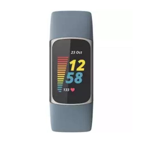 Fitbit Charge 5 Fitness & Health Tracker - Blue/Platinum Stainless Steel