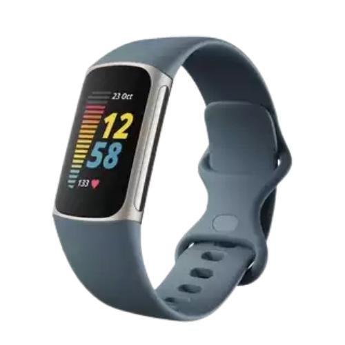 Fitbit Charge 5 Fitness & Health Tracker - Blue/Platinum Stainless Steel