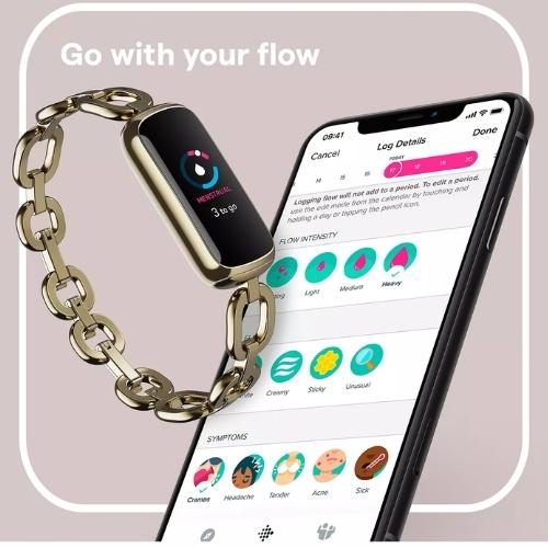 Fitbit Luxe Special Edition Fitness and Wellness Tracker with Gorjana Soft  Gold Parker Link Bracelet - FB422GLPK