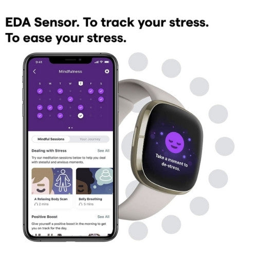 Fitbit Sense Lunar White/Soft Gold Smart Watch freeshipping - Care Monitors UK I Discover The Best Range of Home Healthcare